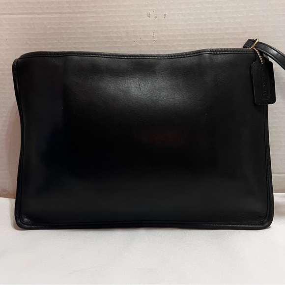 Coach Vintage 5949 File Clutch Bag- Made in New York City, USA - Black Leather - Picture 4 of 12